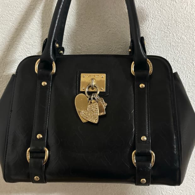 빈티지 블랙 하트 러브캣 가방 핸드백 숄더백 토트백 히메갸루 라떼갸루