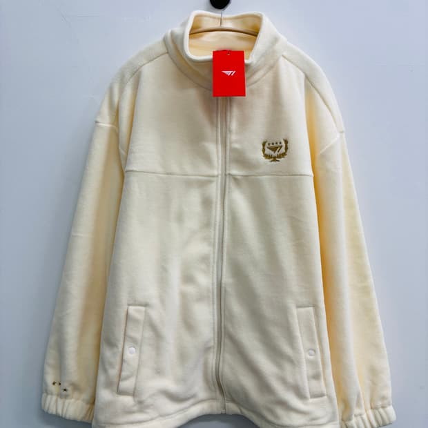 T1 2023 월드 챔피언스 (T1 공식) 플리스 자켓 화이트