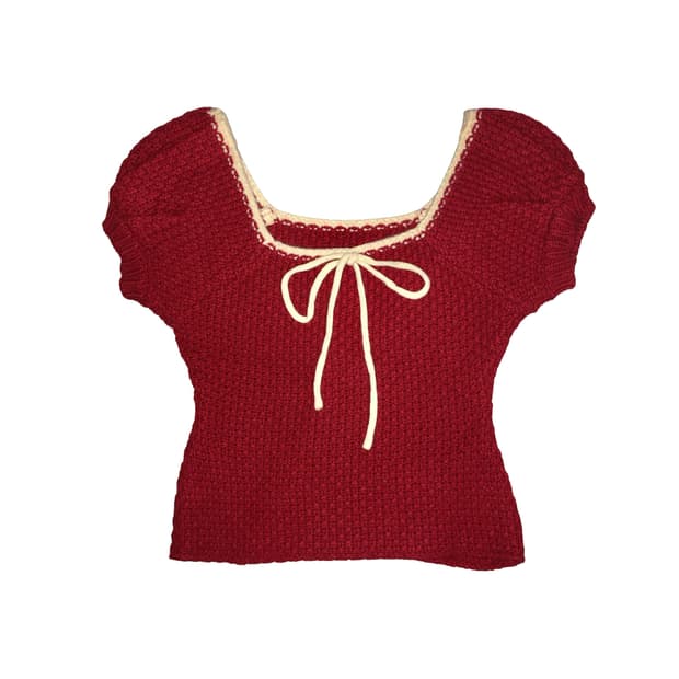 시눈 퍼프 반팔 니트