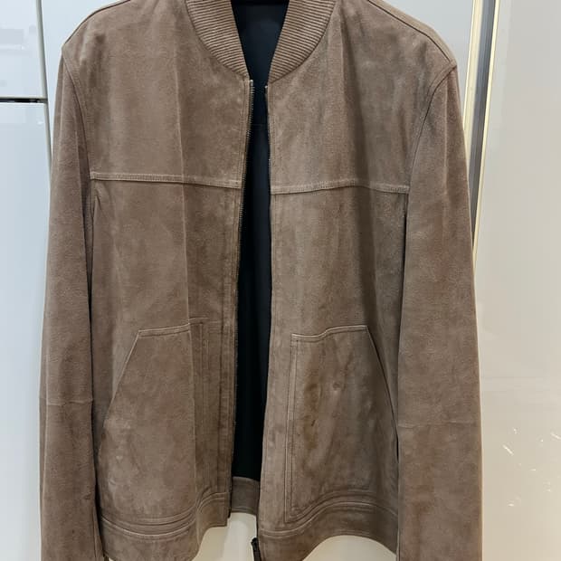 띠어리 가죽 스웨이드봄버자켓 L 
