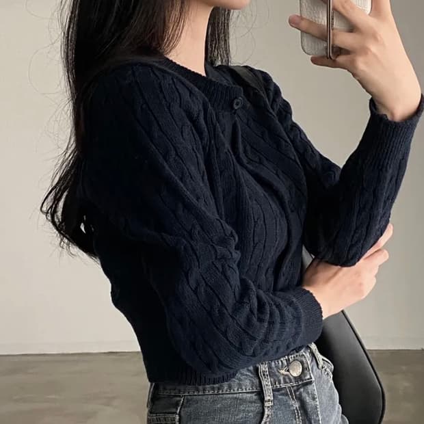 크림치즈마켓 니트숄/가디건