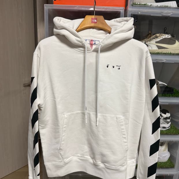 오프화이트 후드티 XL상태좋음