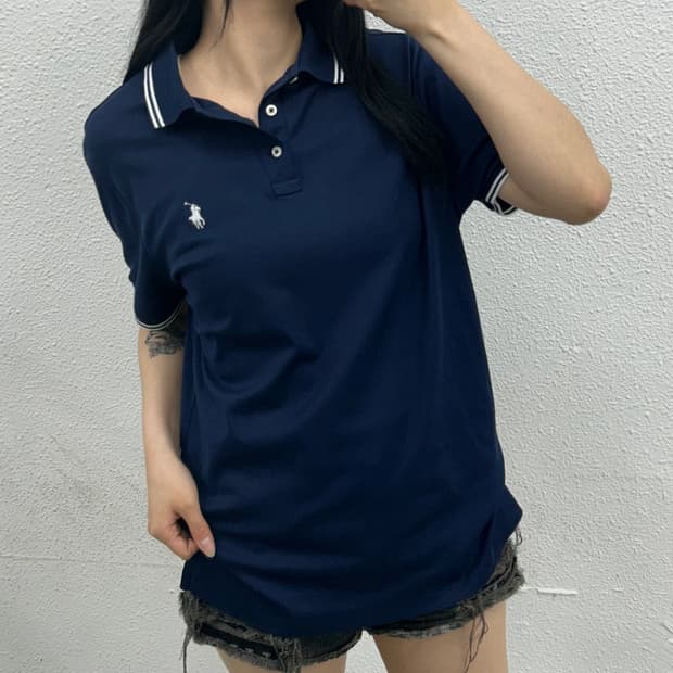 폴로 랄프로렌 화이트포니 네이비 pk 반팔M