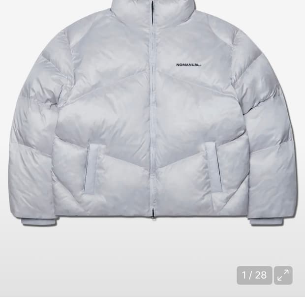 (M) 노매뉴얼 스카디 덕다운 글로시 그레이