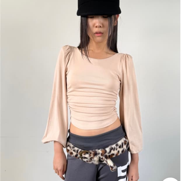 팁씨 tipssy haze shirring top 
