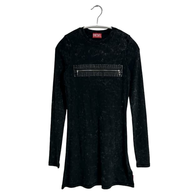 디젤 지퍼 로고 니트