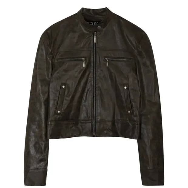 보헤미안 서울 빈티지 레더 숏 자켓 브라운