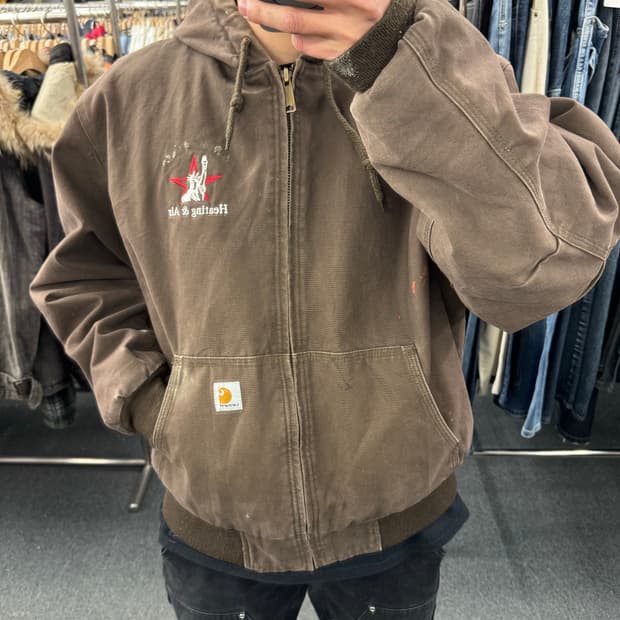 OS)칼하트 빈티지 자수 커스텀 엑티브자켓