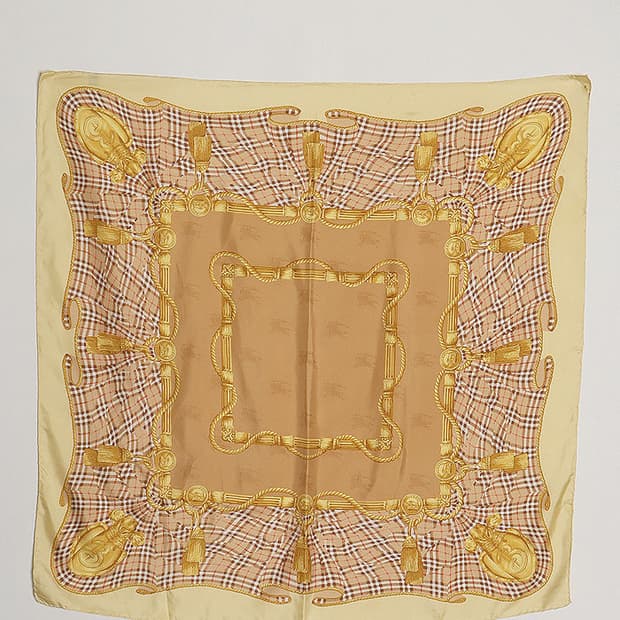 90's Burberry Silk Scarf
