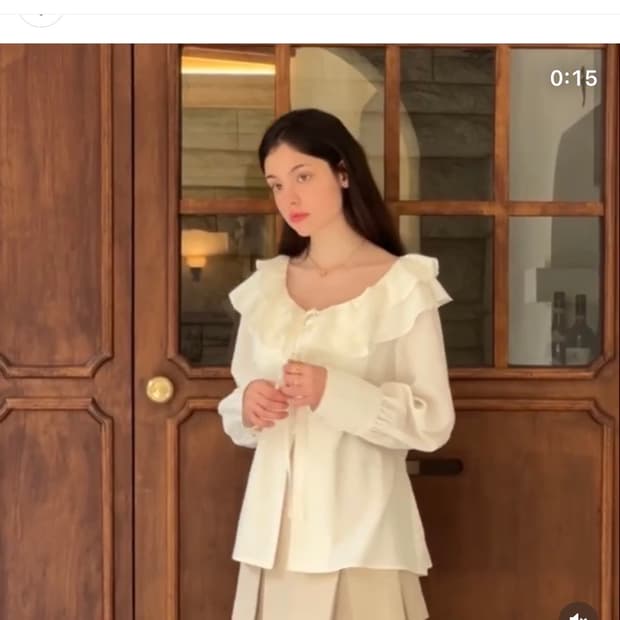 플로움 러플 블라우스택ㅇ