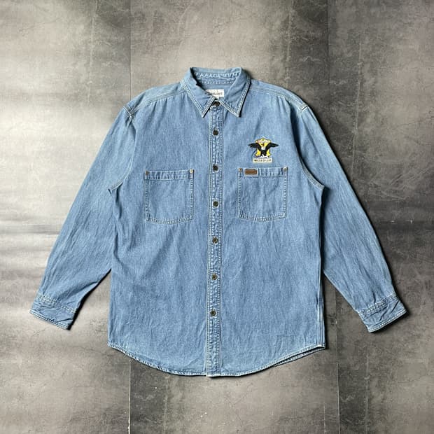 CARHARTT 00s 칼하트 코튼 데님 워크 셔츠 A00919