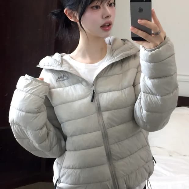 라이트 경량 후드패딩