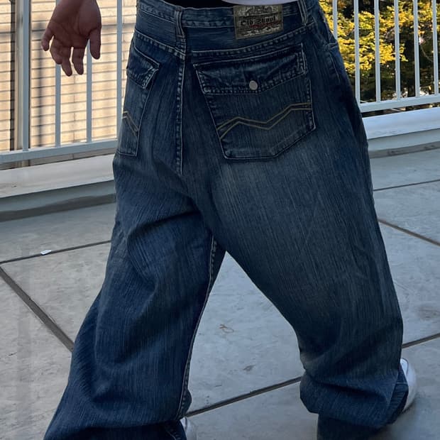 빈티지 백포켓 디테일 힙합팬츠