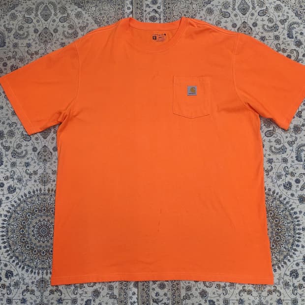 칼하트 포켓 반팔티 오렌지 2XL