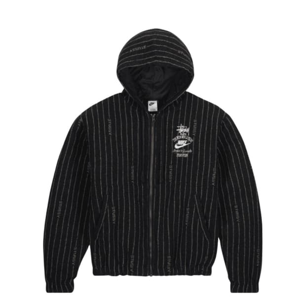 [XL] 나이키 x 스투시 울 스트라이프 자켓