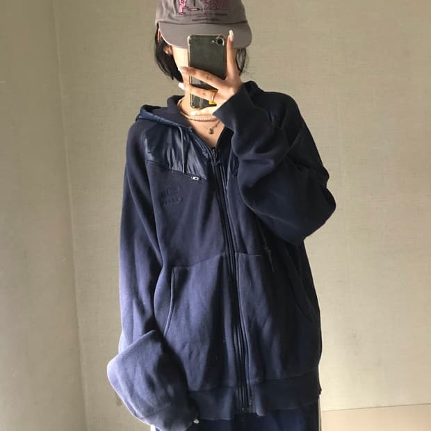 아디다스 네이비 니트집업