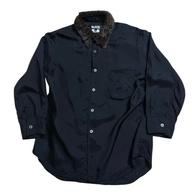 꼼데 블랙 큐프라 셔츠