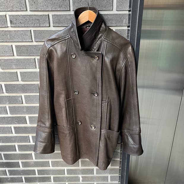 90s CIEL-UN lambskin 양가죽 더블브레스트 자켓