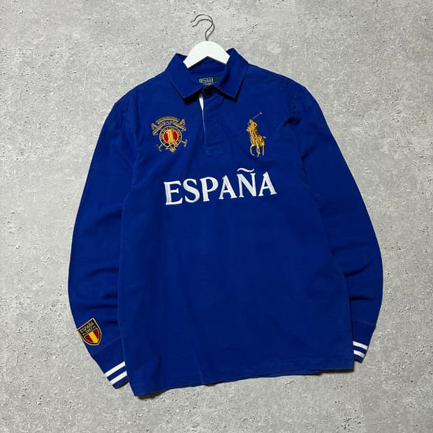 폴로 랄프로렌 에스파냐 블루 럭비 티셔츠