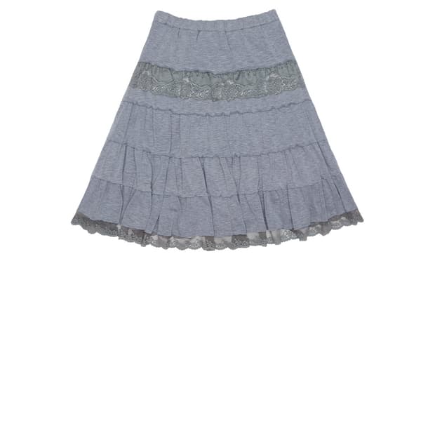 콜로신스 TALE MIDI SKIRT MELANGE