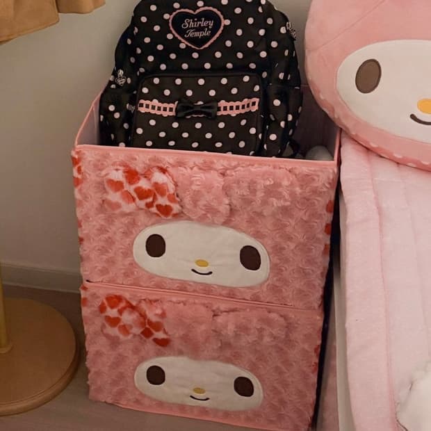 마이멜로디 수납상자 박스 히메갸루 라떼갸루 방꾸템 마멜 로즈보아