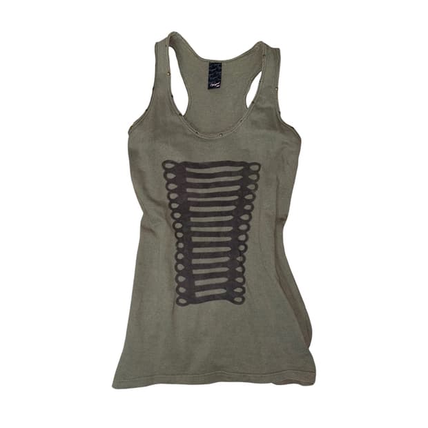 khaki napoleon sleeveless
