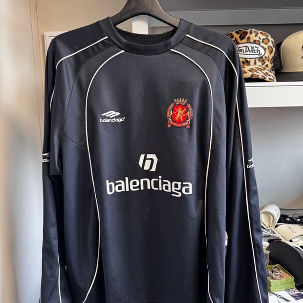 발렌시아가 풋볼 메쉬 롱슬리브 