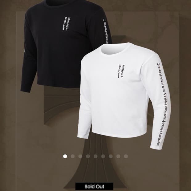 라피나토에뚜알 롱슬리브 흰/검 52