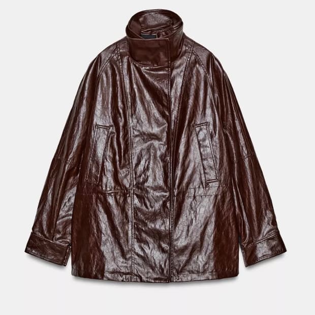 레더 하이넥 자켓 (수사샤 착용)