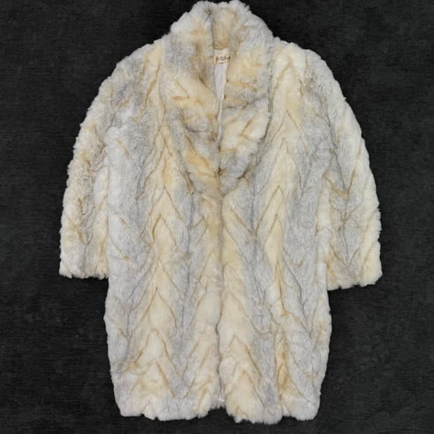 빈티지 아크릴 퍼 코트