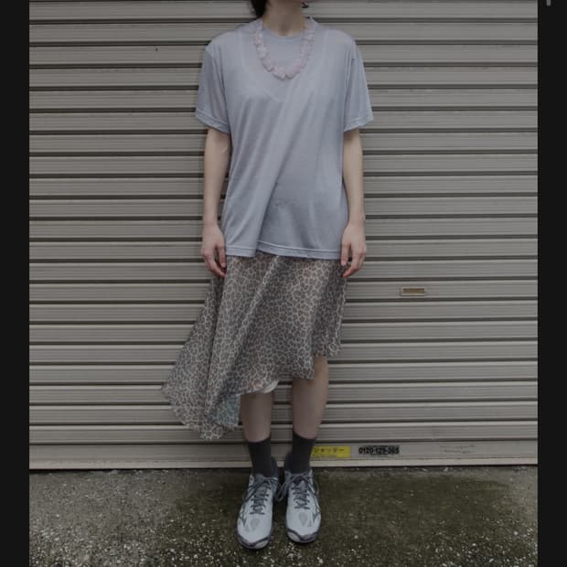 누아누 레오파드 미디 스커트