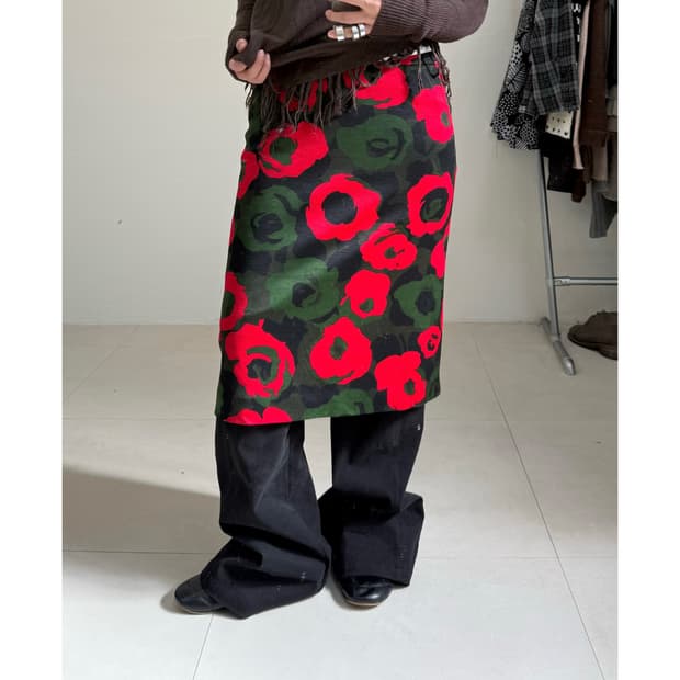 빈티지 플로랄 스커트