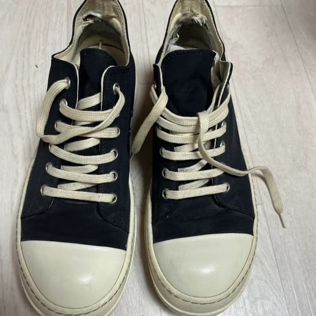 [릭오웬스] 블랙 레더 스니커즈 / 라몬즈 모델