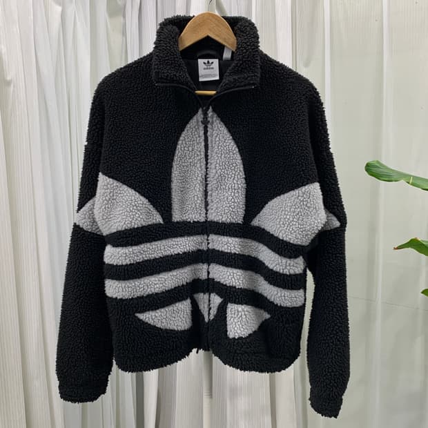 아디다스 빅로고 후리스 뽀글이 집업 재킷 1810