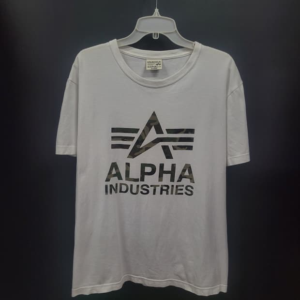 ALPHA INDUSTRIES 알파 인더스트리 카모 빅로고 셔츠