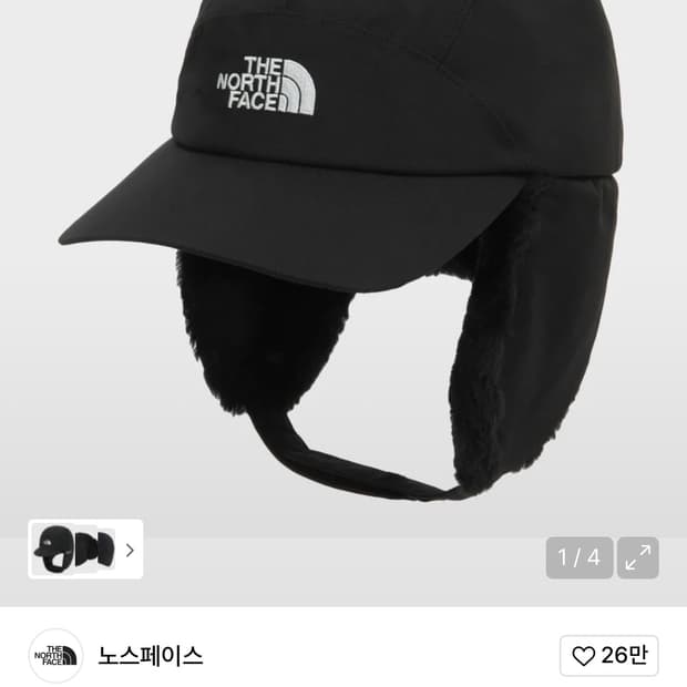 노스페이스 드라이벤트 이어머프 캡 (L)