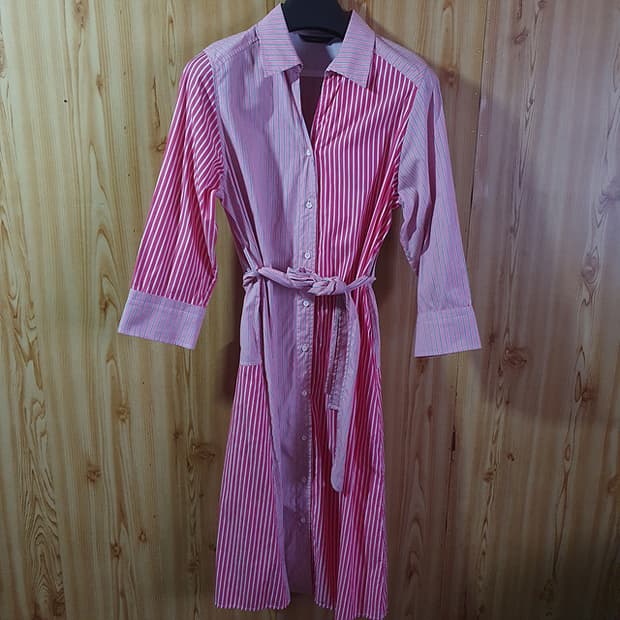 헤지스 스트라이프 셔츠형 원피스 90-165