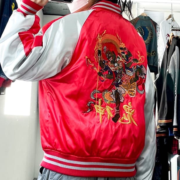 호시히메 풍뇌신 수베니어 새틴 스카쟌