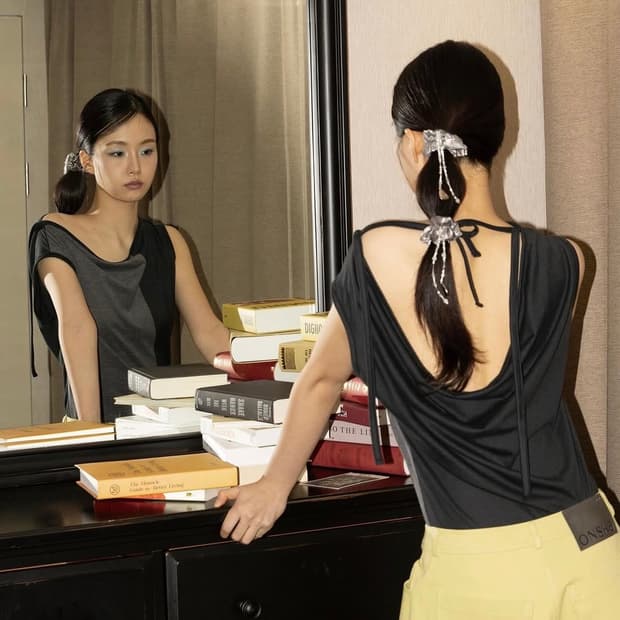 [ONSKA] COWL NECK SLEEVELESS