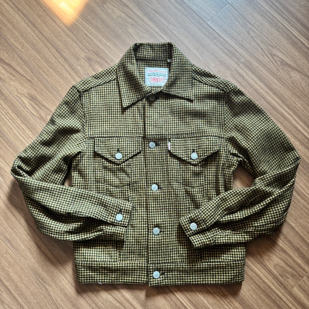 리바이스 화이트라벨 하운드투스 체크 울 자켓