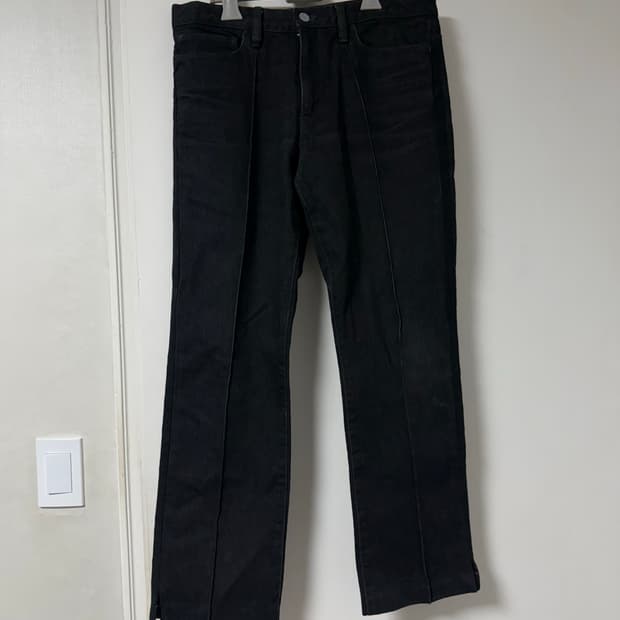 랑방 밑단 절게 데님팬츠