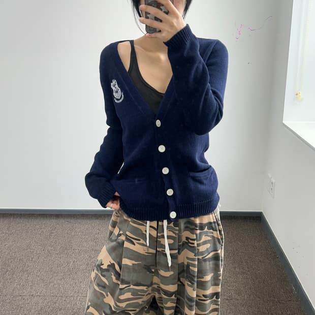 Polo 폴로 네이비 니트 가디건 