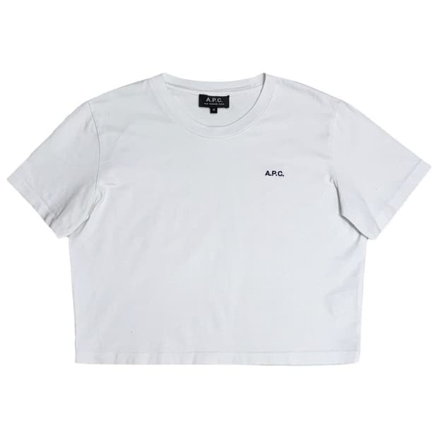 A.P.C. 마이크로로고 크롭 반팔티 M