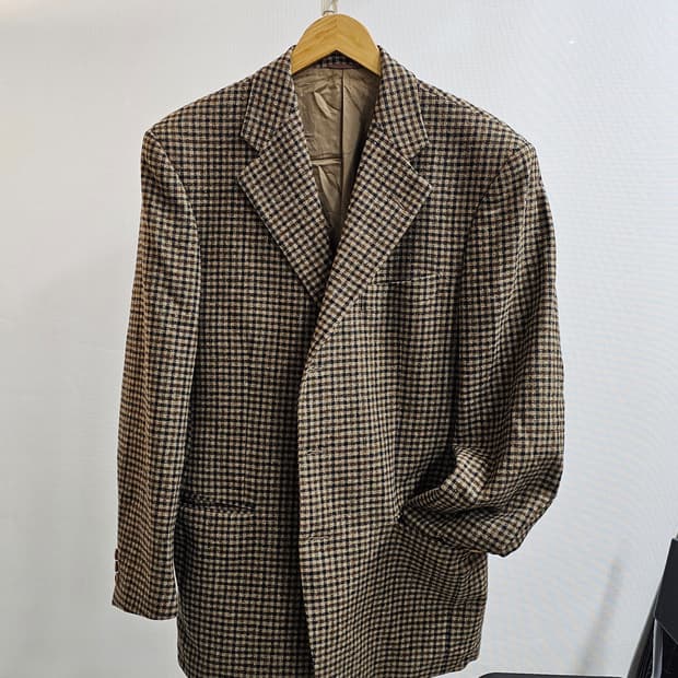 빈티지 이탈리아 80s 램스울 블레이저 XL