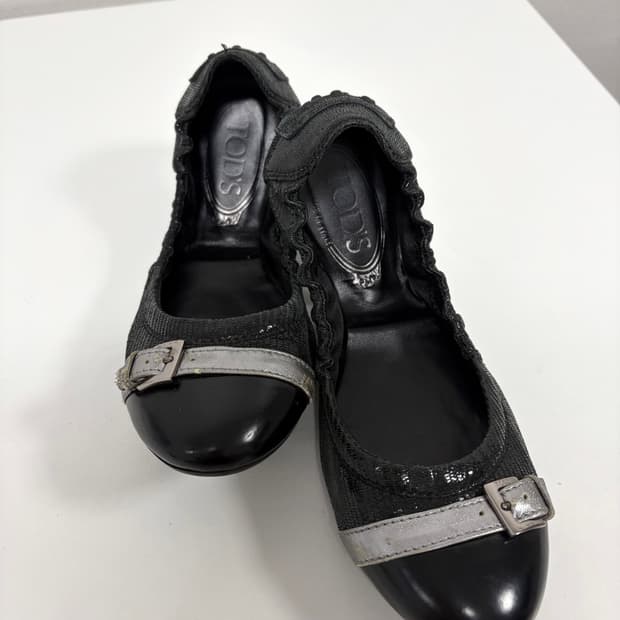 230) tod's 토즈 블랙 발레리나 슈즈