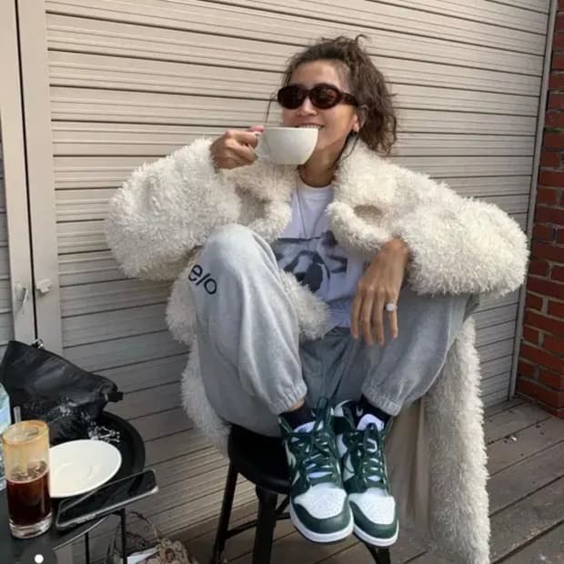 s/e/o 페이크 퍼코트 롱