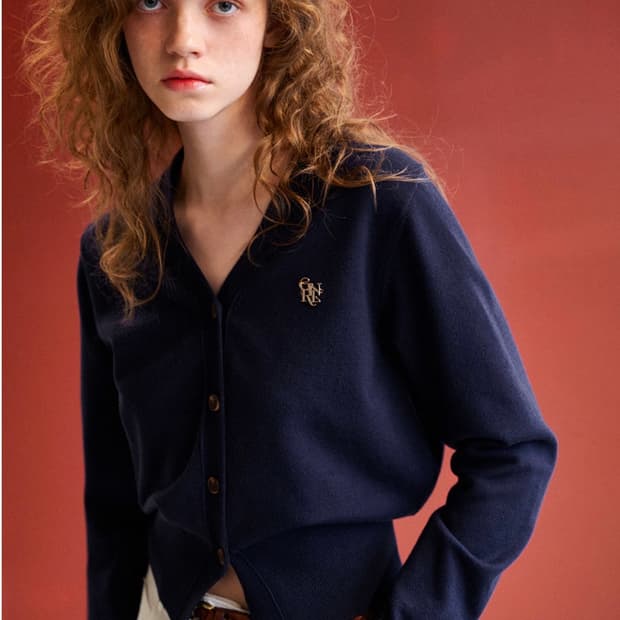 제너럴 아이디어 에센셜 가디건 네이비