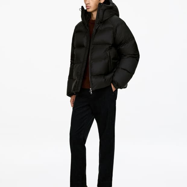 Arket 스포티 다운 패딩 블랙