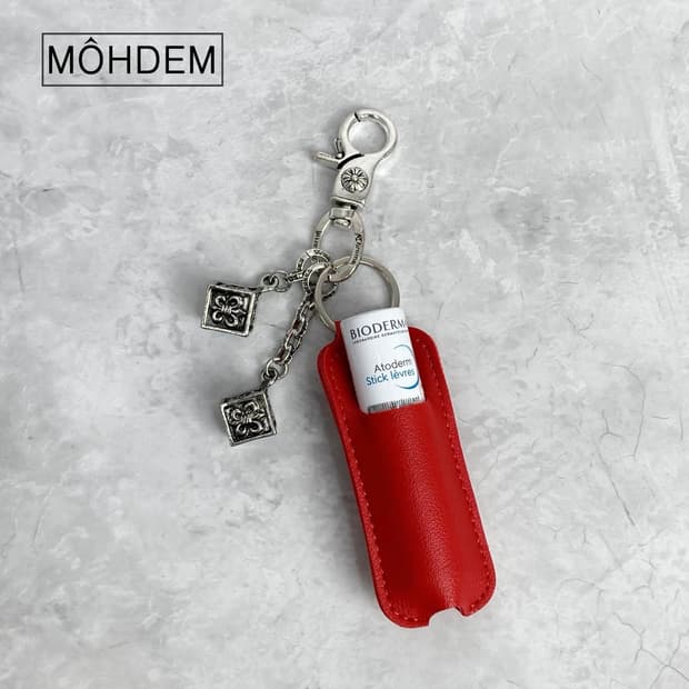 [Unsex] 립밤 케이스 크롬주사위 키링 열쇠고리