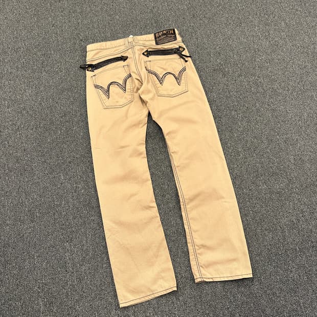 32) 에드윈 452xvs 베이지 스트레이트 팬츠